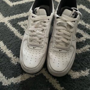 Black and White Nike Air Force 1s